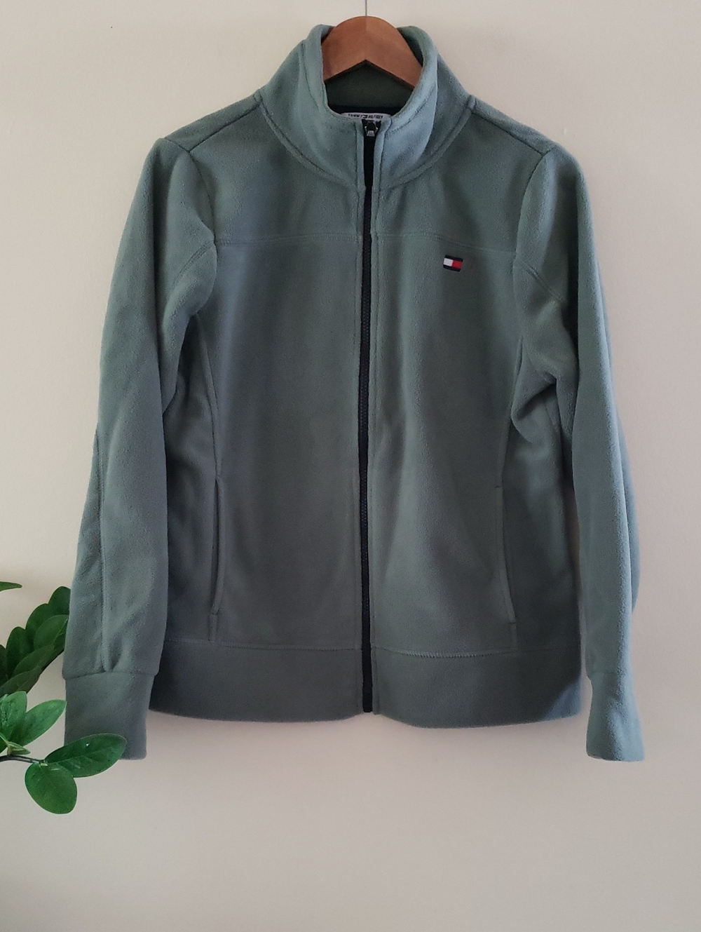 TOMMY HILFIGER SPORT  NWOT Classic Zip Front Polar Fleece Jacket - Sage M